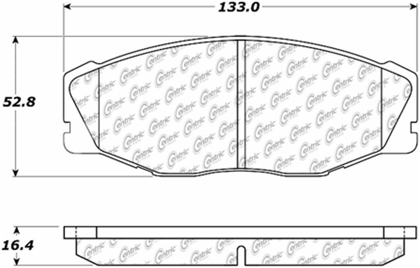 Centric Parts Disc Brake Pad Set Posi Quiet Ceramic with Shims for 1993-1998 Toyota T100 105.06040
