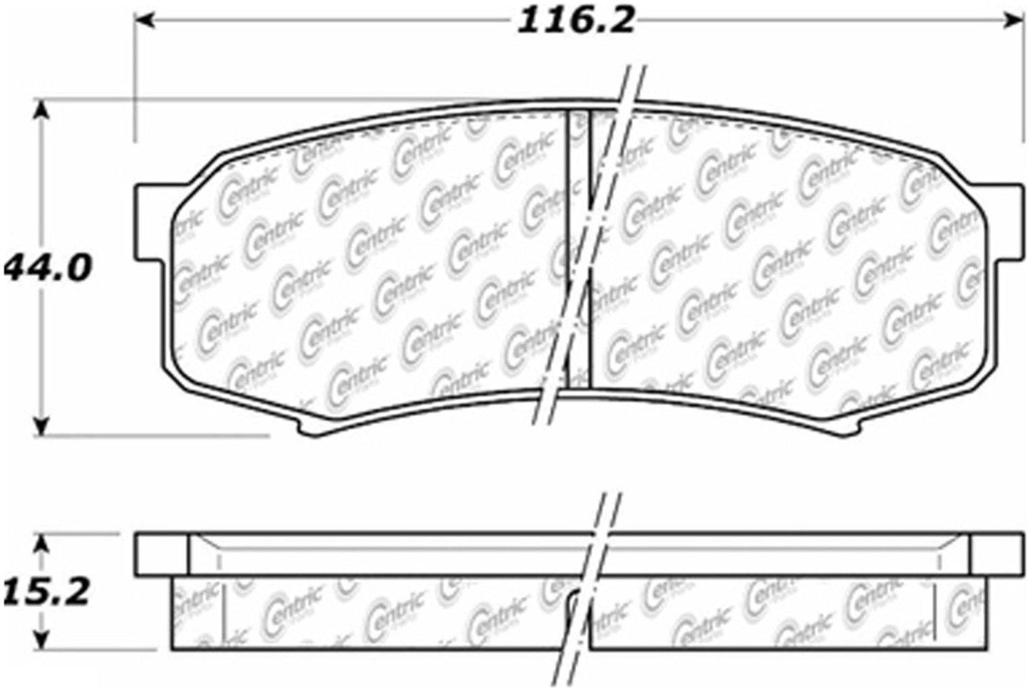 Centric Parts Disc Brake Pad Set Posi Quiet Ceramic with Shims for 2003-2023 Lexus GX460 & Toyota 4Runner 105.06060