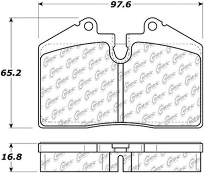 Centric Parts Disc Brake Pad Set Posi Quiet Ceramic with Shims for 1993-2004 Ferrari 105.06080