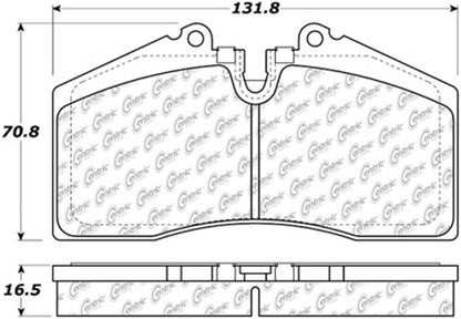 Centric Parts Disc Brake Pad Set Posi Quiet Ceramic with Shims for Porsche 911 1991-1998 105.06090