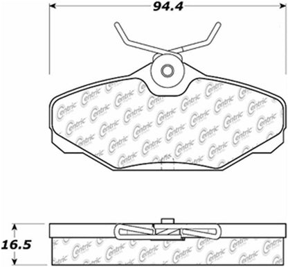 Centric Parts Disc Brake Pad Set Posi Quiet Ceramic with Shims for Ford Sable 1994-2001 Taurus 1993-2007 Lincoln Continental 1993-2002 Mercury Sable 1993-2005 105.06100
