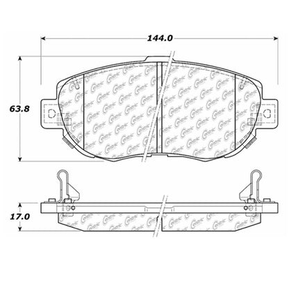 Centric Parts Disc Brake Pad Set Posi Quiet Ceramic with Shims and Hardware for 1993-2005 Lexus GS300/GS400/GS430 IS300 SC430 Toyota Supra