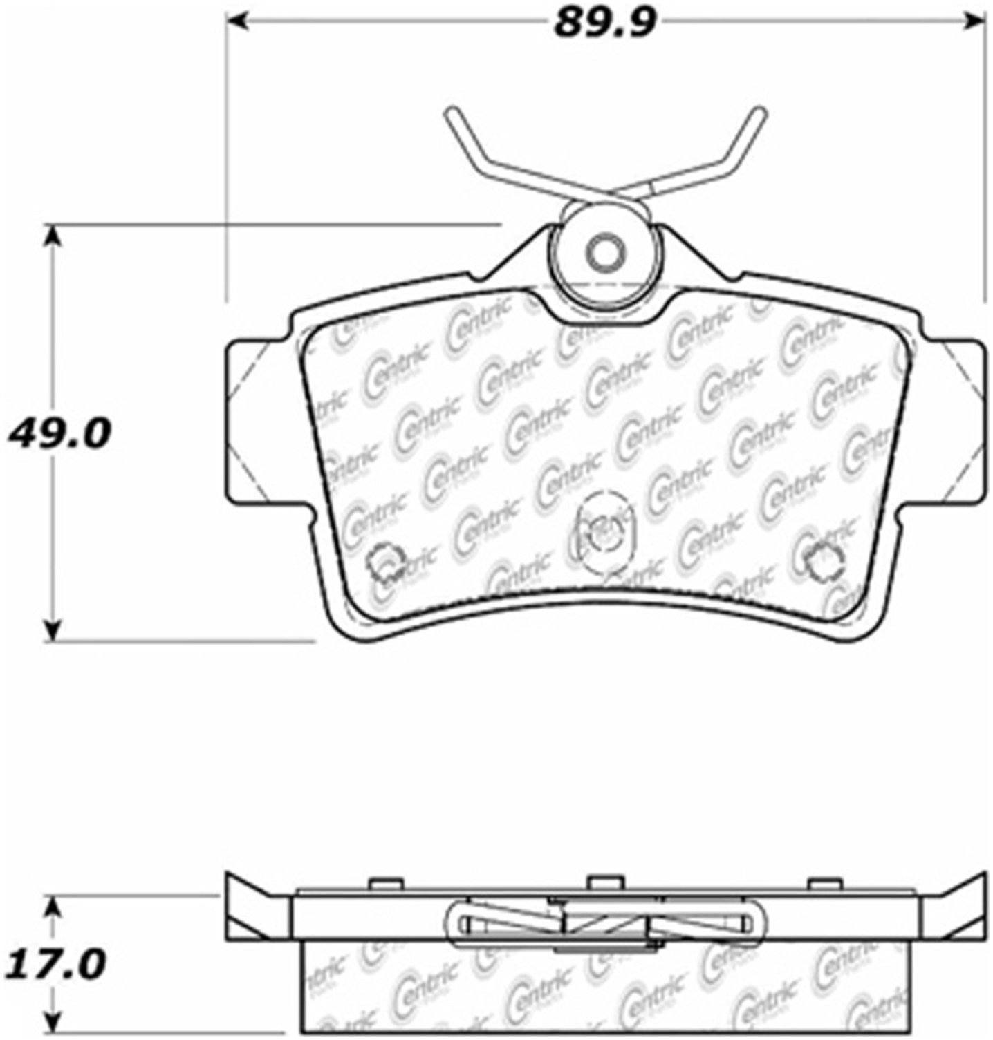 Centric Parts Disc Brake Pad Set Posi Quiet Ceramic with Shims for 1994-2004 Ford Mustang 105.06270
