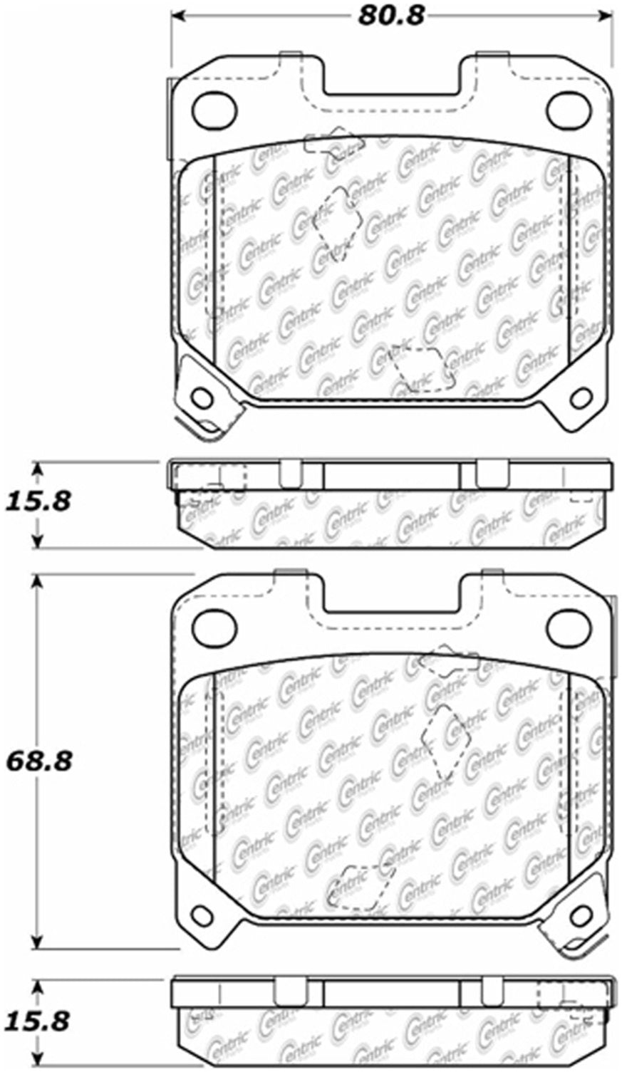 Centric Parts Disc Brake Pad Set Posi Quiet Ceramic with Shims for 1993-1998 Toyota Supra 105.06300