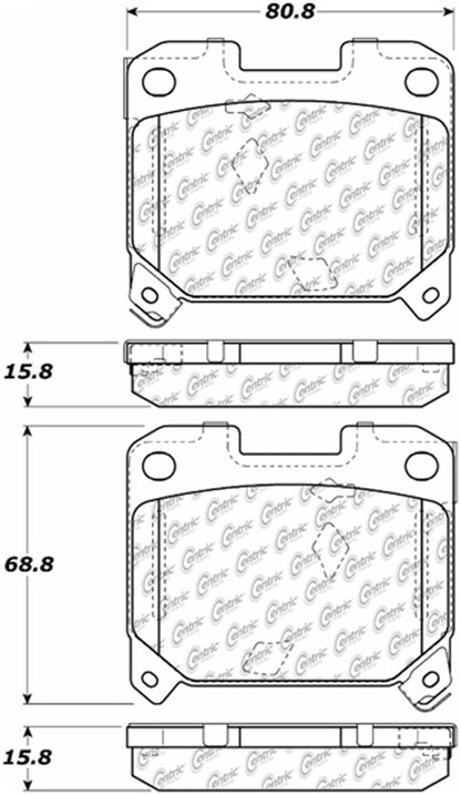 Centric Parts Disc Brake Pad Set Posi Quiet Ceramic with Shims for 1993-1998 Toyota Supra 105.06300