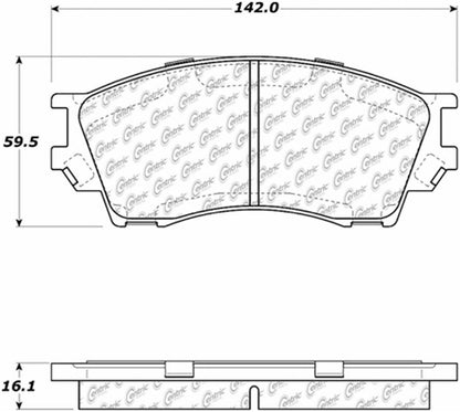 Centric Parts Disc Brake Pad Set with Posi Quiet technology 105.06430