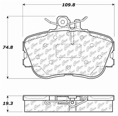 Centric Parts Disc Brake Pad Set with Posi Quiet technology 105.06450