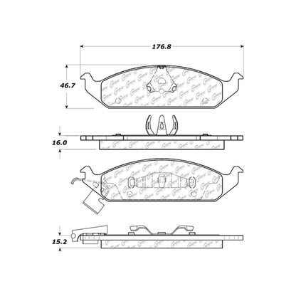 Centric Parts Disc Brake Pad Set with Posi Quiet Technology 105.06500