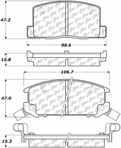 Centric Parts Disc Brake Pad Set with Posi Quiet technology 105.06570