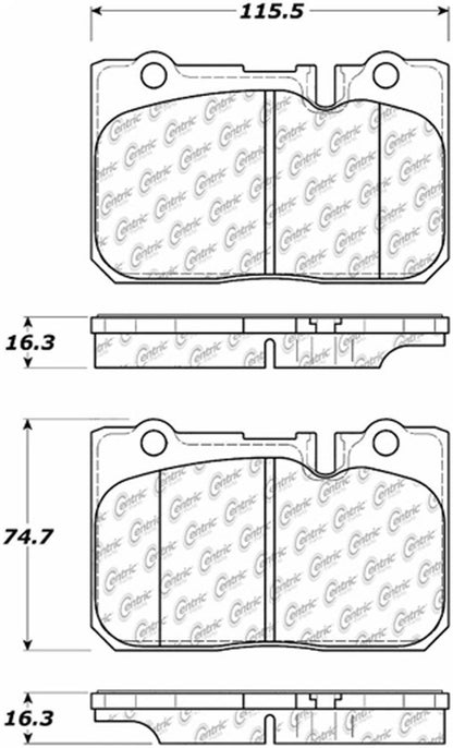 Centric Parts Disc Brake Pad Set with Posi Quiet technology 105.06650