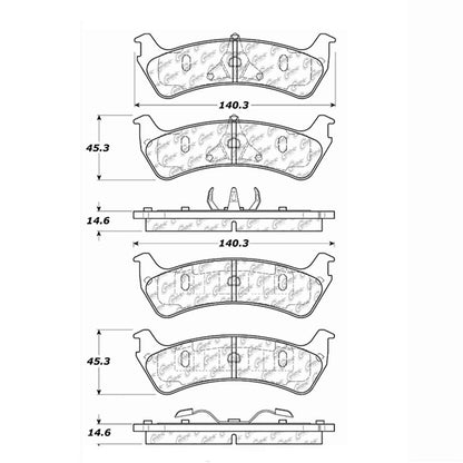 Centric Parts Disc Brake Pad Set with Posi Quiet Technology 105.06670