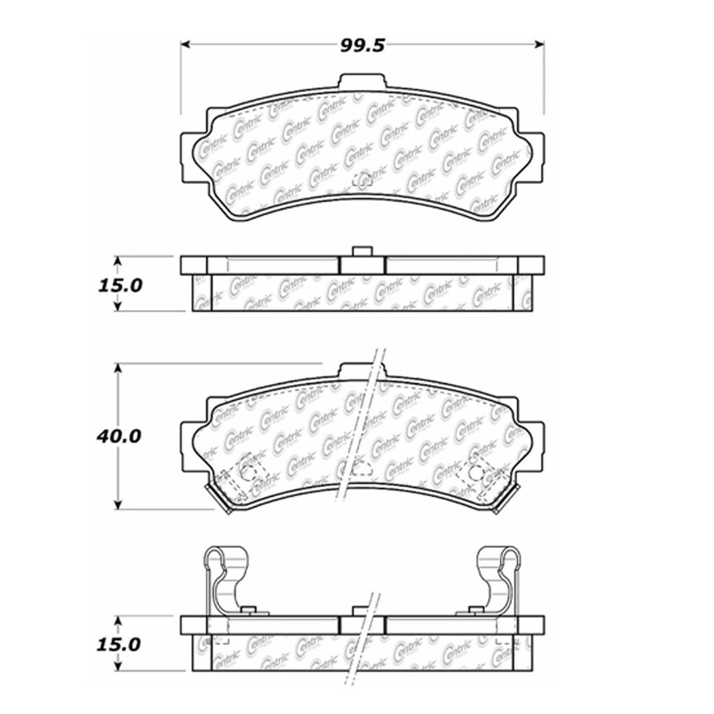 Centric Parts Disc Brake Pad Set with Posi Quiet technology 105.06690