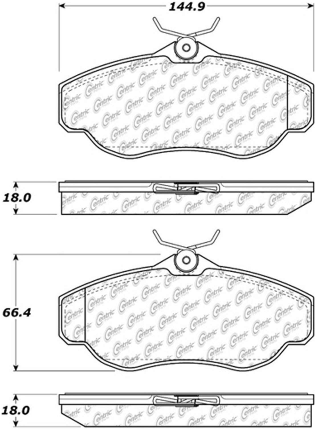 Centric Parts Disc Brake Pad Set with Posi Quiet Technology 105.06760