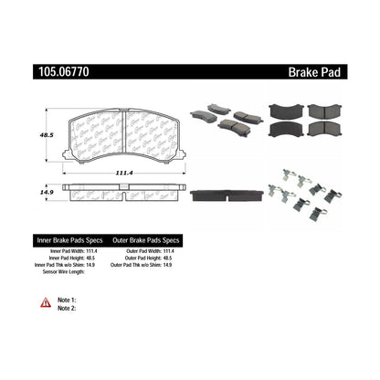 Centric Parts Disc Brake Pad Set 105.06770