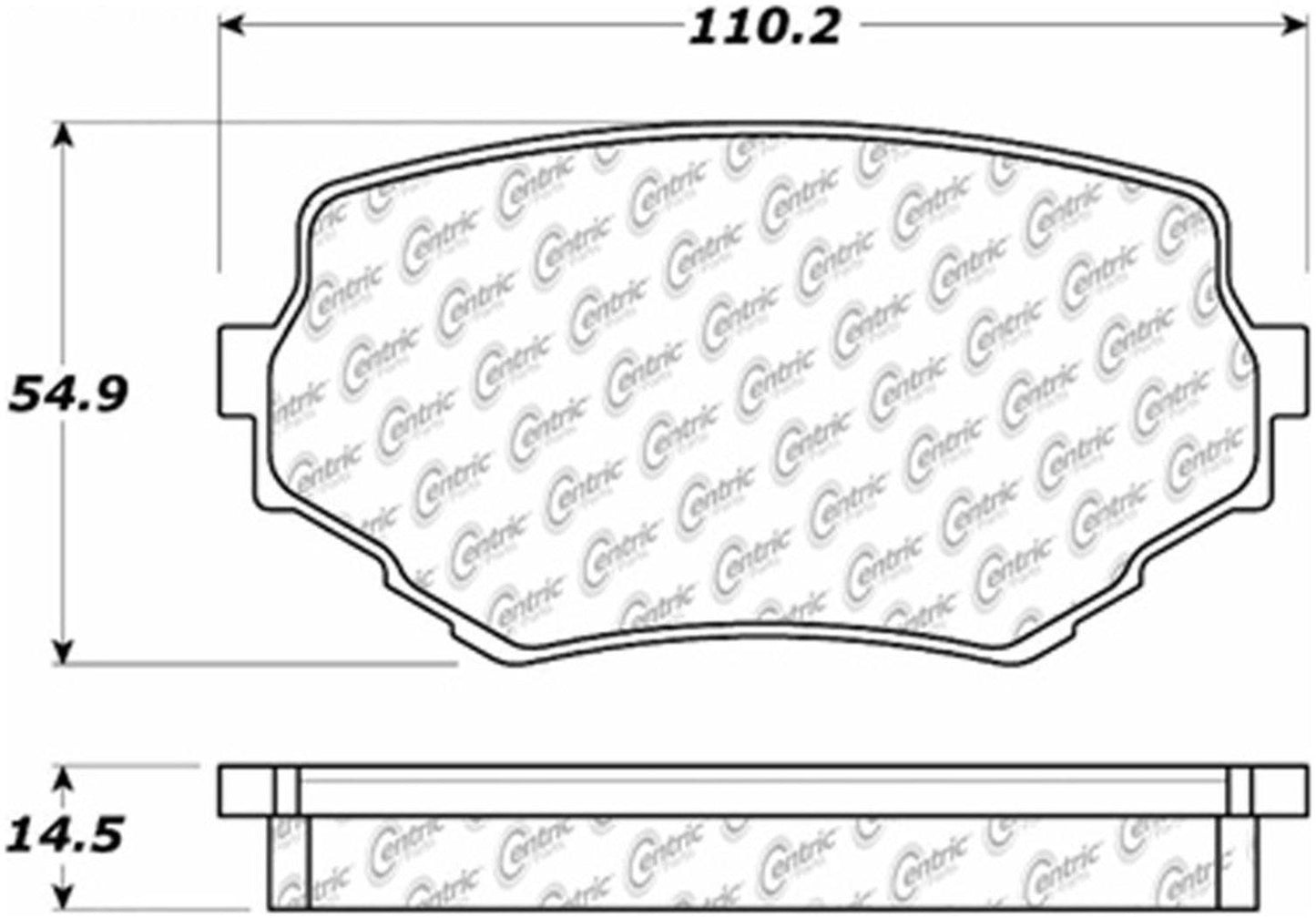 Centric Parts Disc Brake Pad Set with Posi Quiet technology 105.06800