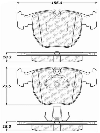 Centric Parts Disc Brake Pad Set with Posi Quiet Technology for 105.06811