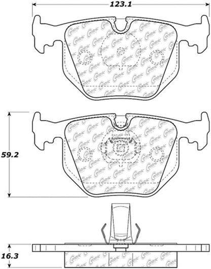 Centric Parts Disc Brake Pad Set with Posi Quiet technology 105.06830