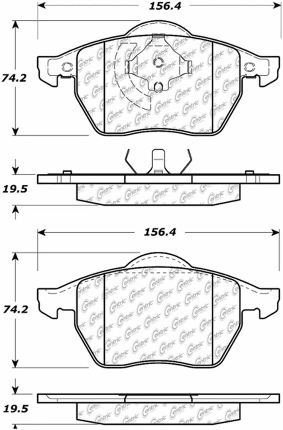 Centric Parts Disc Brake Pad Set with Posi Quiet Technology 105.06870