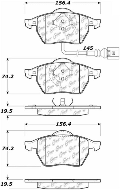 Centric Parts Disc Brake Pad Set with Posi Quiet technology 105.06871