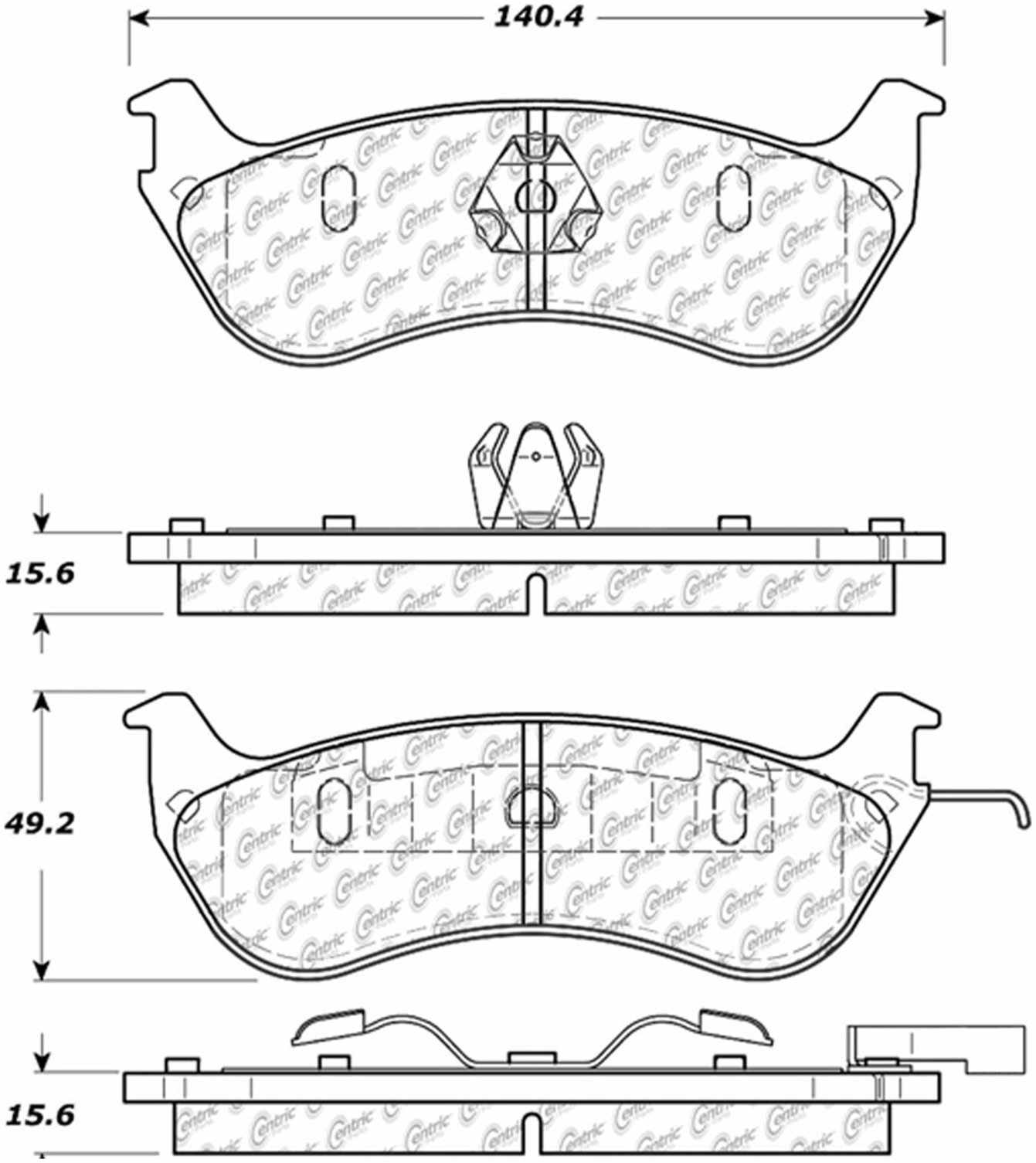 Centric Parts Disc Brake Pad Set with Posi Quiet Technology for 105.06900