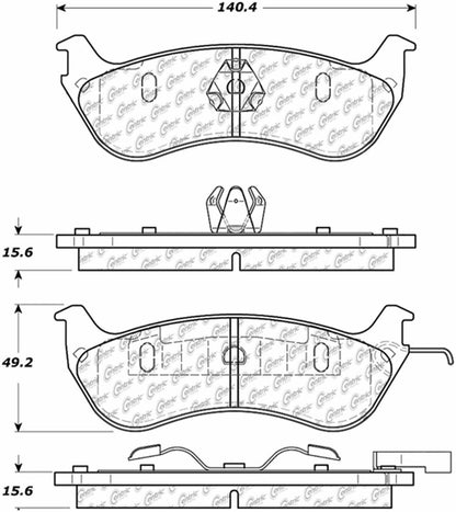 Centric Parts Disc Brake Pad Set with Posi Quiet Technology for 105.06900