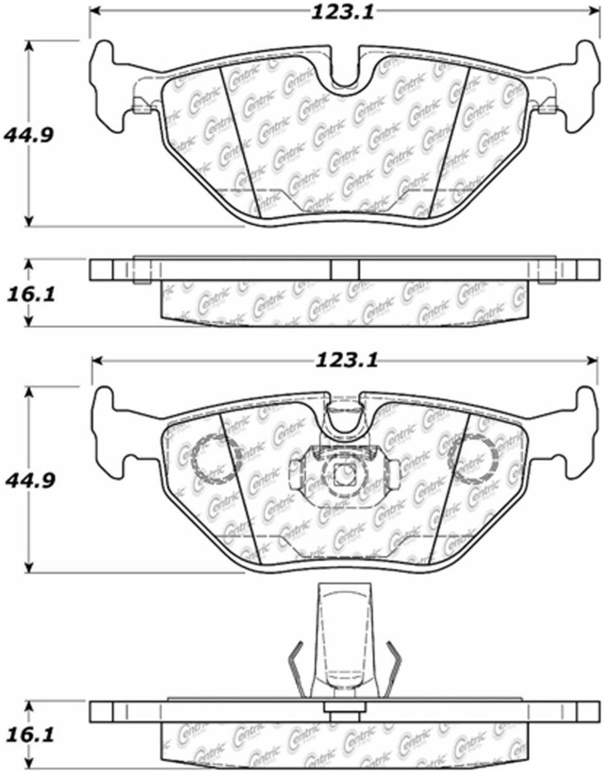 Centric Parts Disc Brake Pad Set with Posi Quiet technology 105.06921