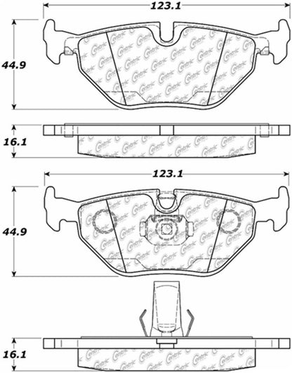 Centric Parts Disc Brake Pad Set with Posi Quiet technology 105.06921
