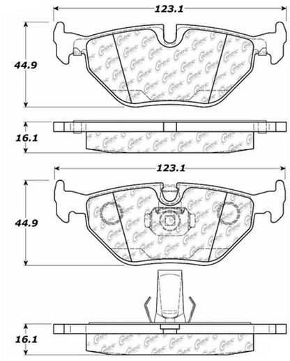Centric Parts Disc Brake Pad Set with Posi Quiet technology 105.06922