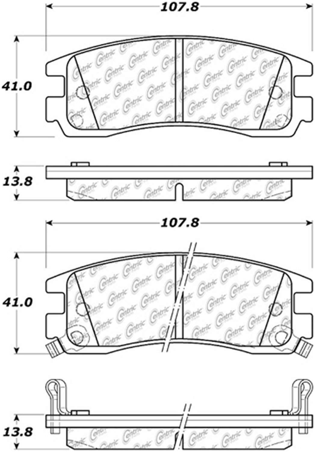 Centric Parts Disc Brake Pad Set 105.06980