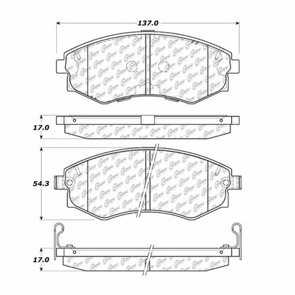 Centric Parts Disc Brake Pad Set 105.07001