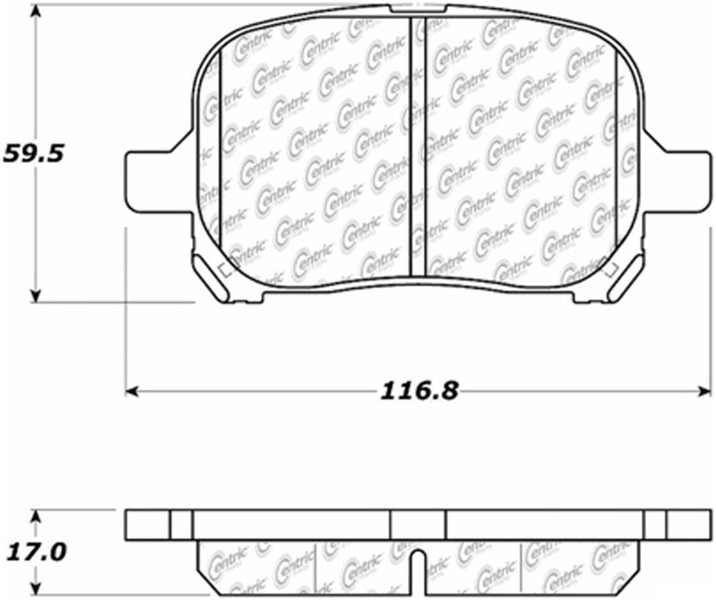 Centric Parts Disc Brake Pad Set with Posi Quiet technology 105.07070