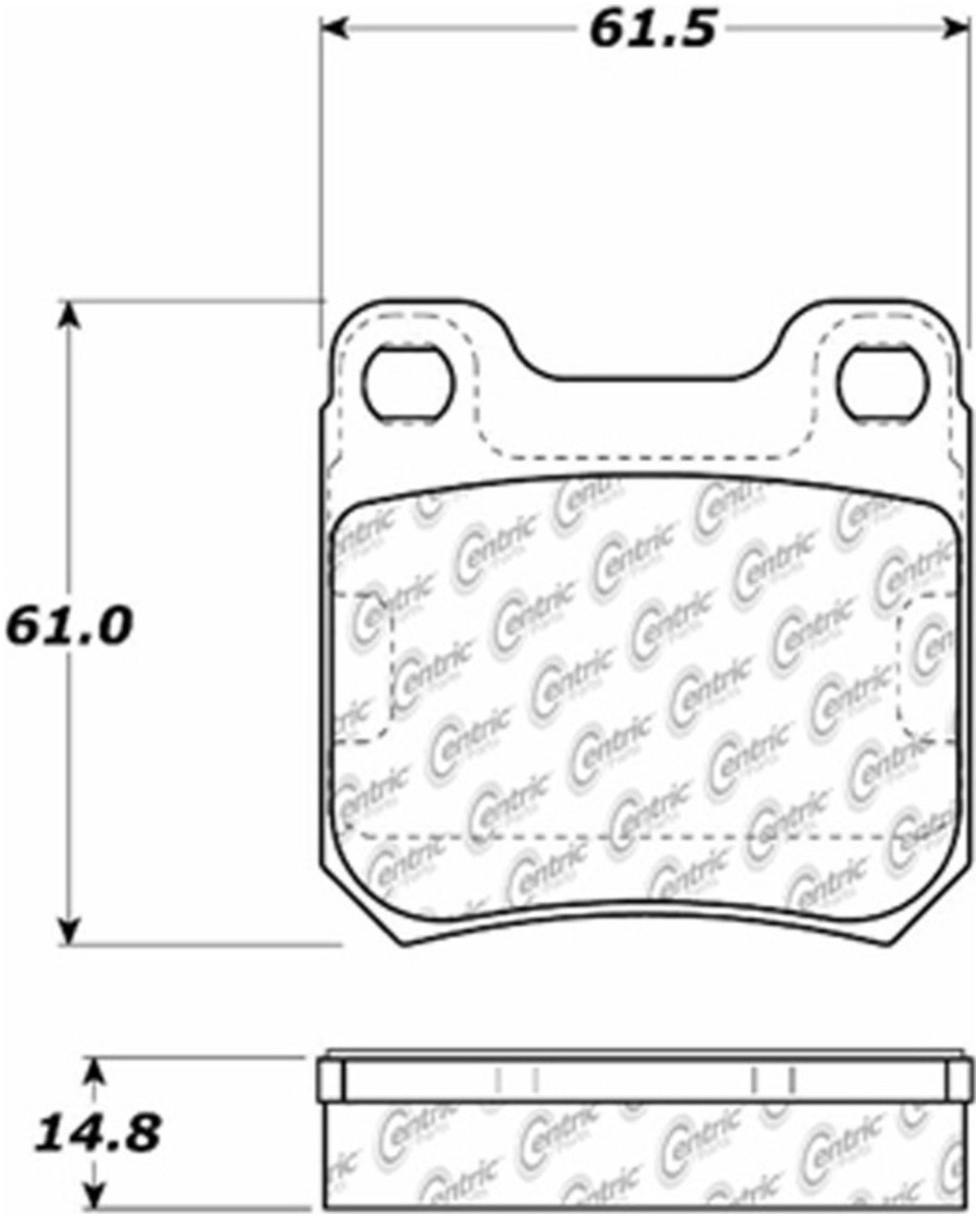 Centric Parts Disc Brake Pad Set with Posi Quiet technology 105.07090