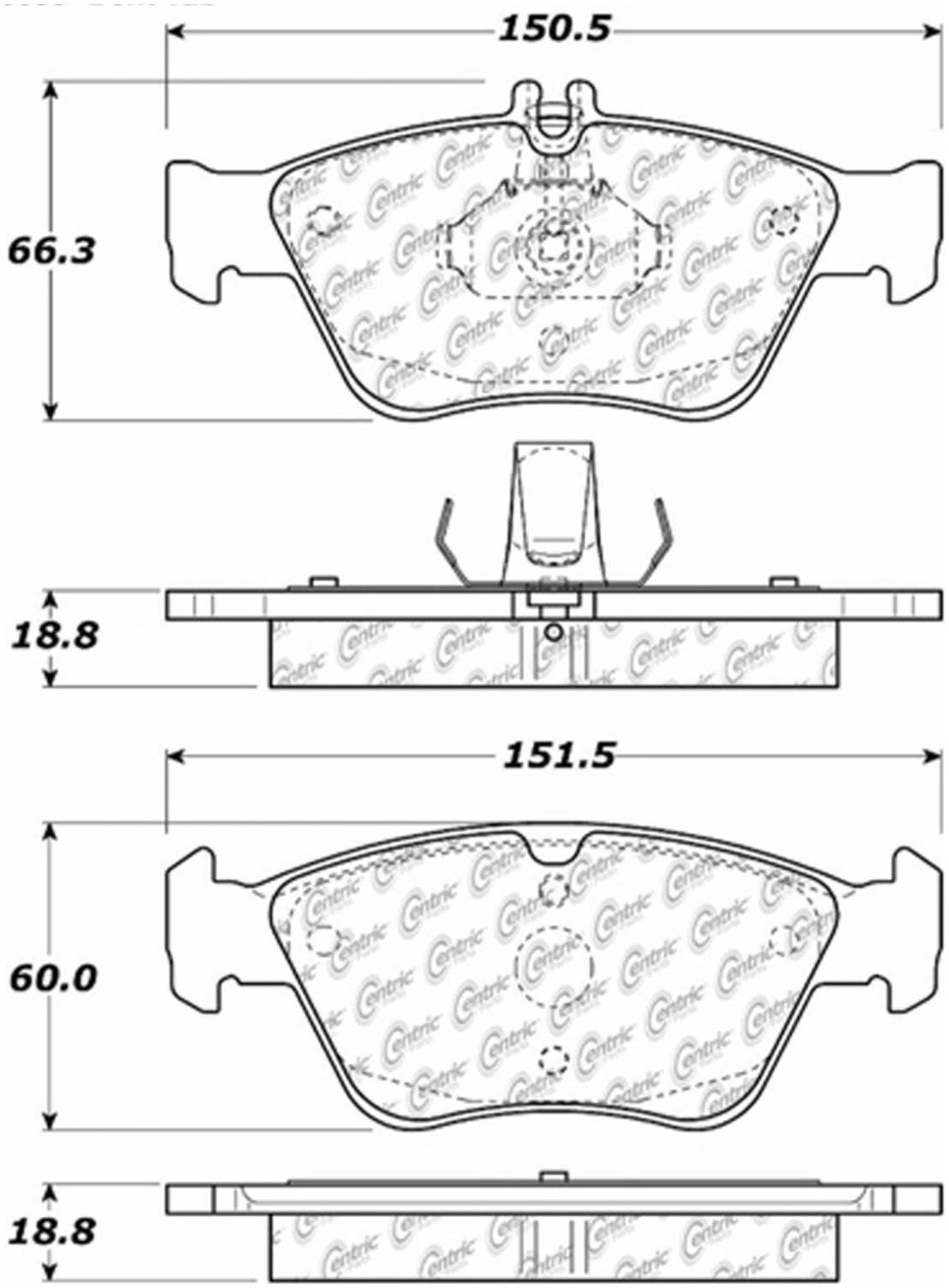 Centric Parts Disc Brake Pad Set 105.07100
