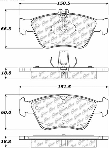 Centric Parts Disc Brake Pad Set 105.07100