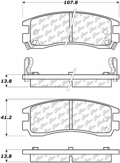 Centric Parts Disc Brake Pad Set with Posi Quiet technology 105.07140