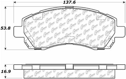 Centric Parts Disc Brake Pad Set with Posi Quiet technology 105.07220