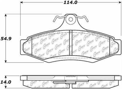 Centric Parts Disc Brake Pad Set Posi Quiet 105.07240