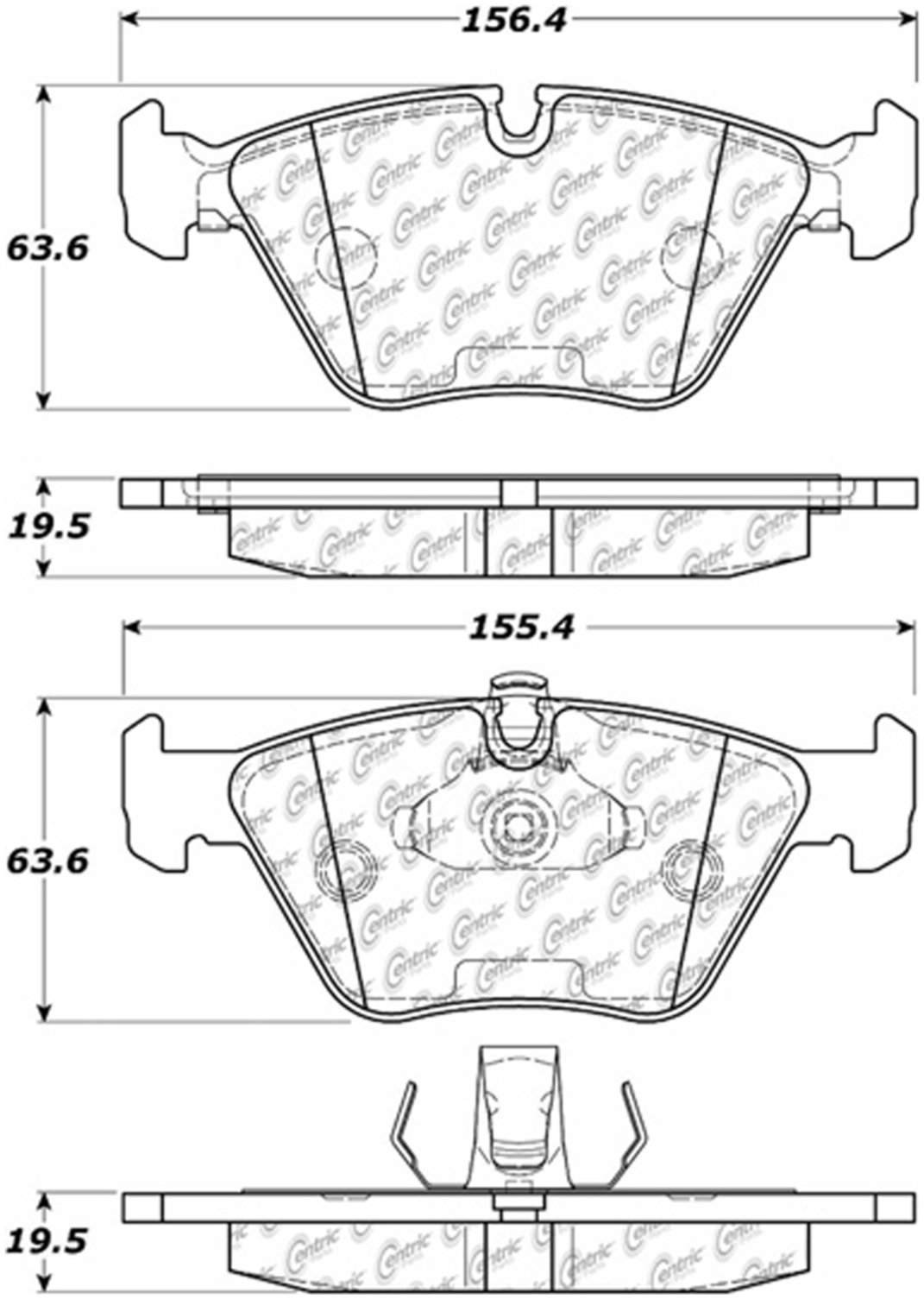 Centric Parts Disc Brake Pad Set 105.07250