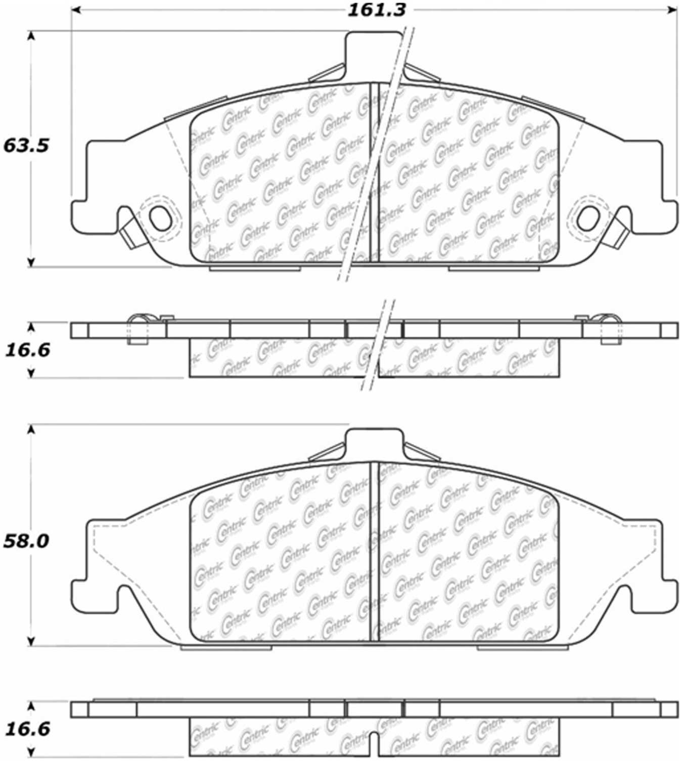 Centric Parts Disc Brake Pad Set with Posi Quiet Technology for 105.07270