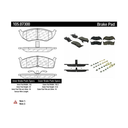 Centric Parts Disc Brake Pad Set 105.07300