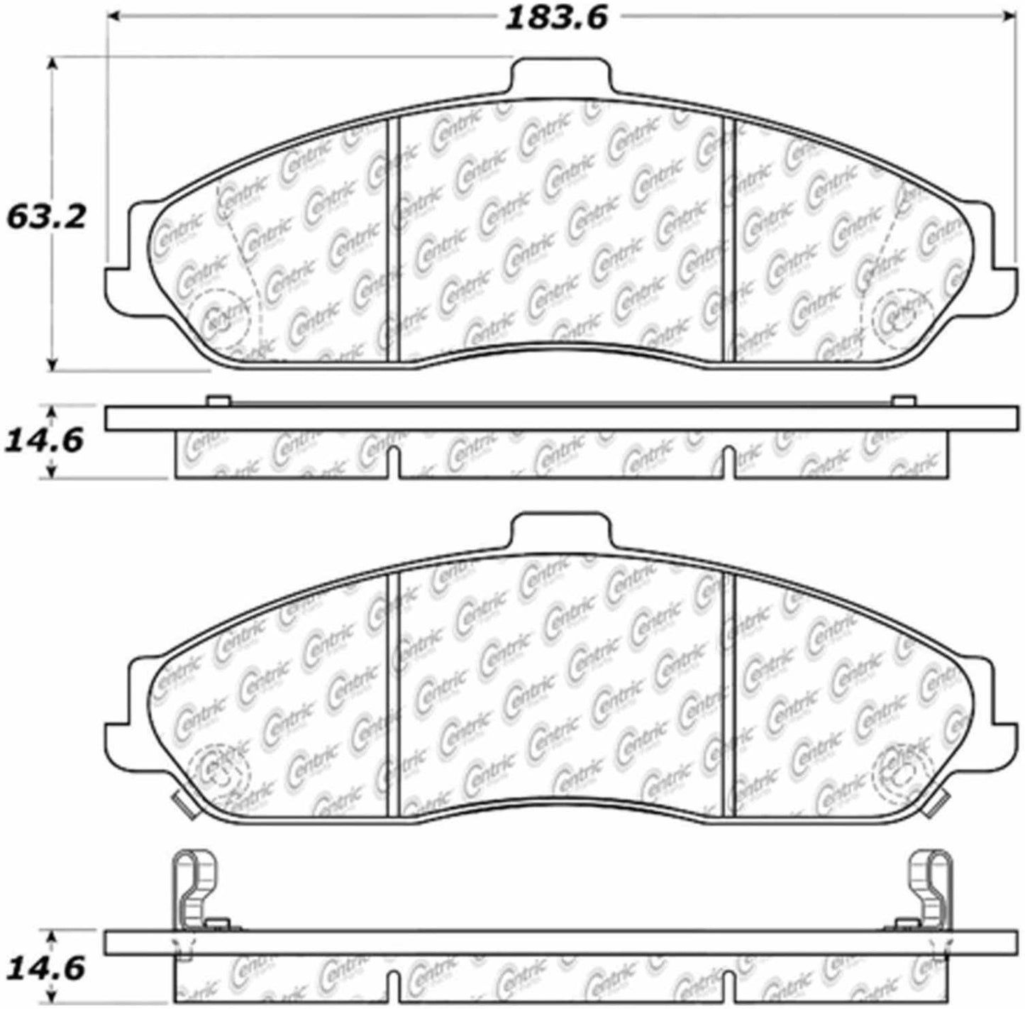Centric Parts Disc Brake Pad Set 105.07310