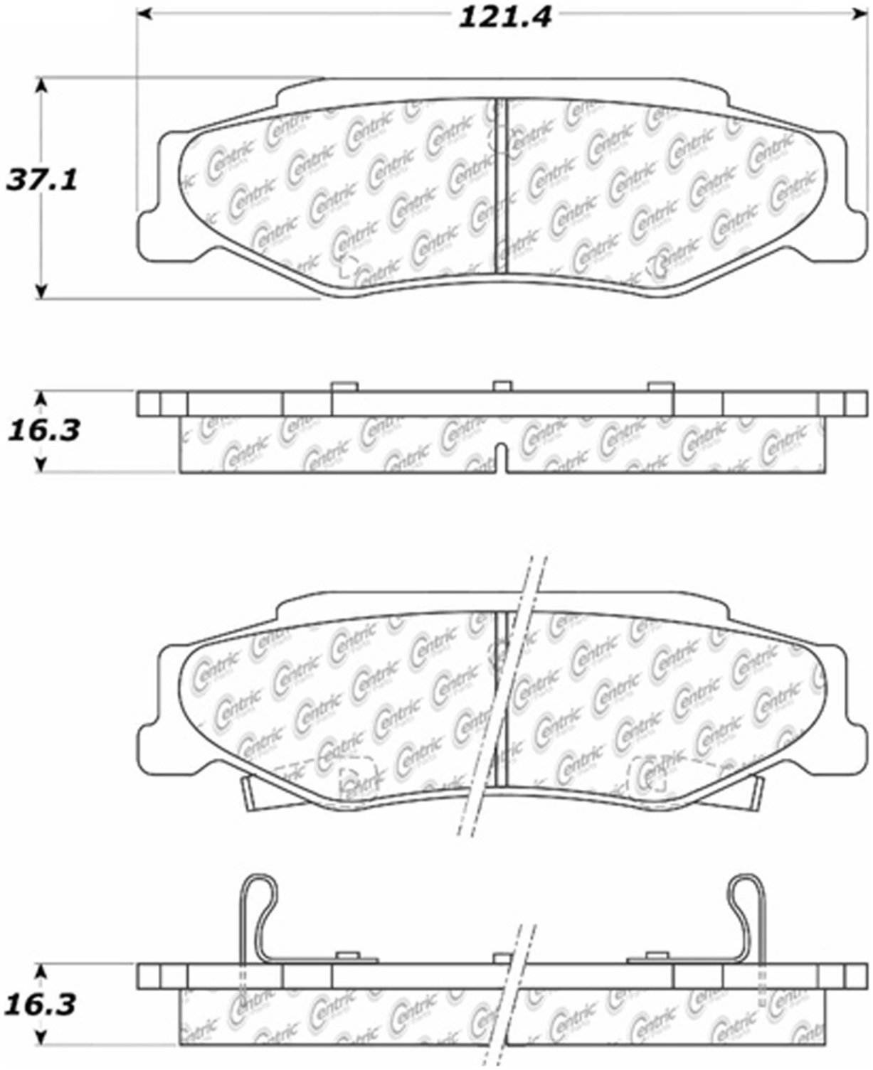 Centric Parts Disc Brake Pad Set with Posi Quiet technology 105.07320