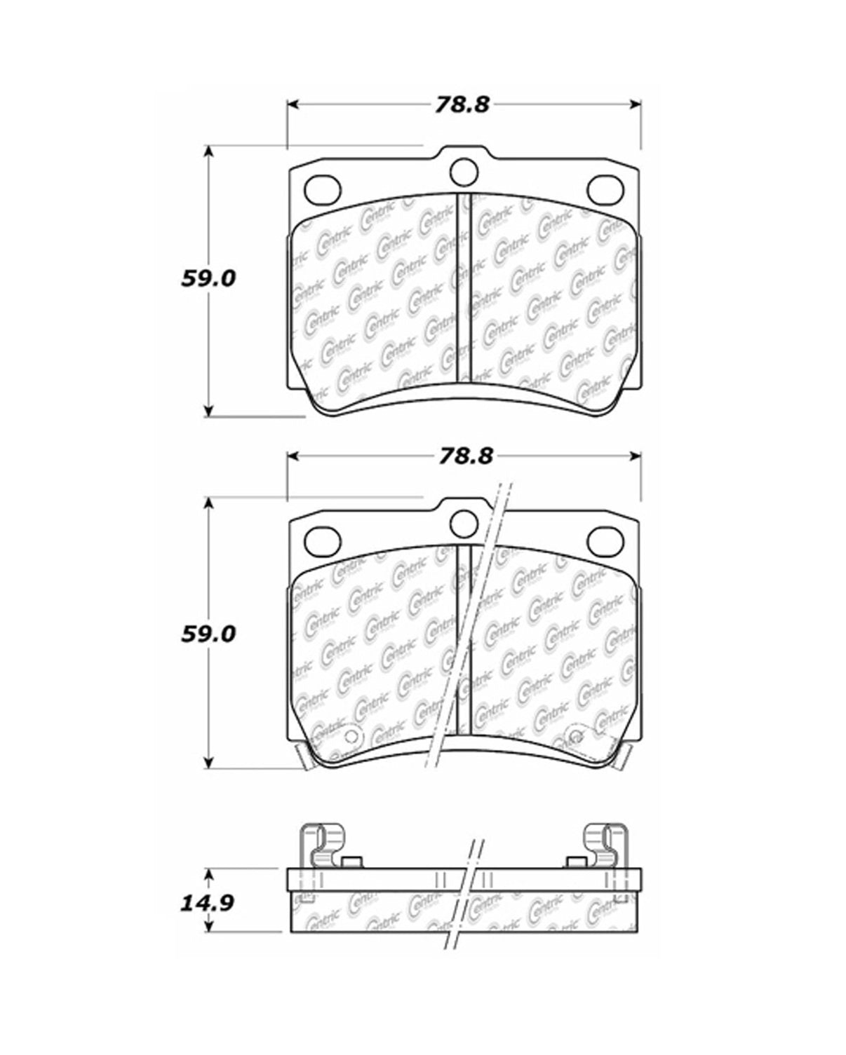 Centric Parts Disc Brake Pad Set with Posi Quiet technology 105.07330