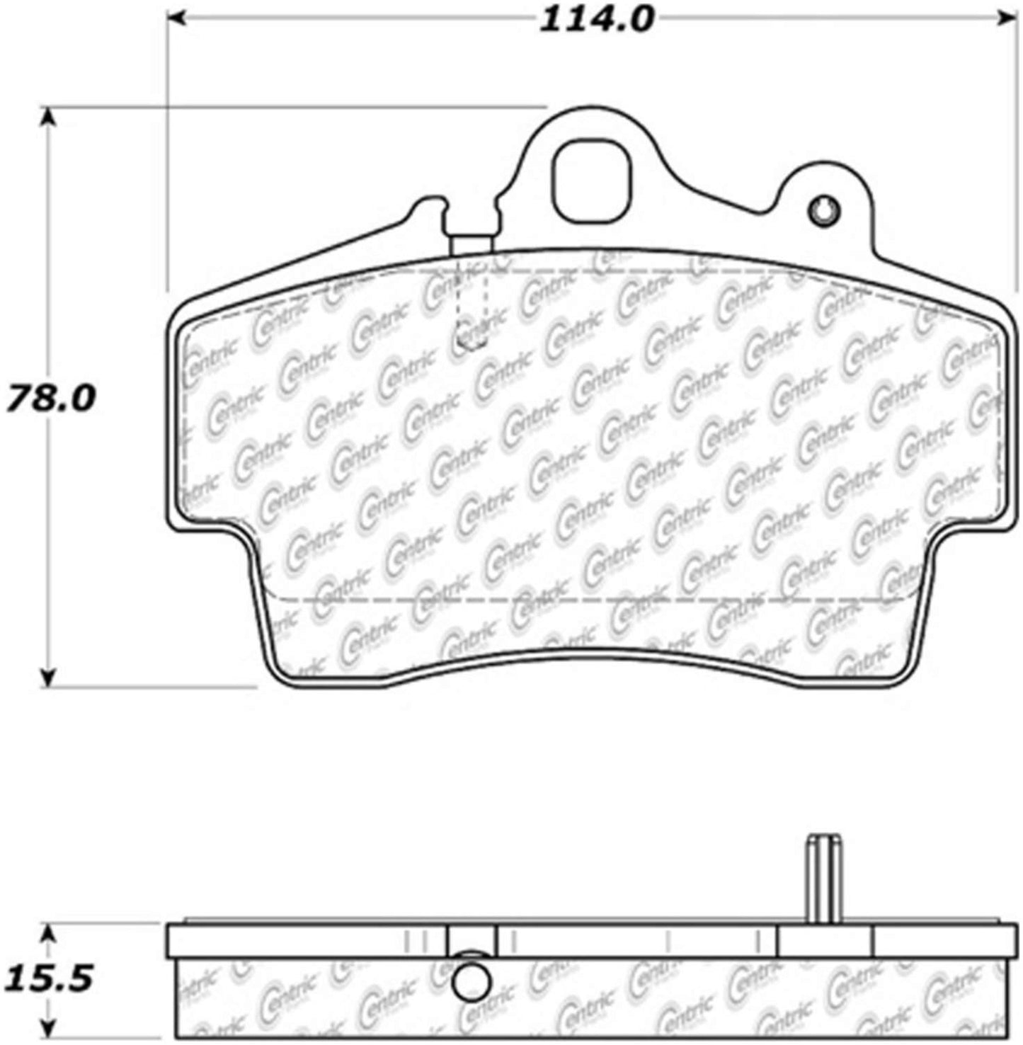 Centric Parts Disc Brake Pad Set with Posi Quiet technology 105.07370