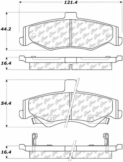 Centric Parts Disc Brake Pad Set Posi Quiet Ceramic with Shims for 1998-2002 Chevrolet Camaro Pontiac Firebird 105.07500