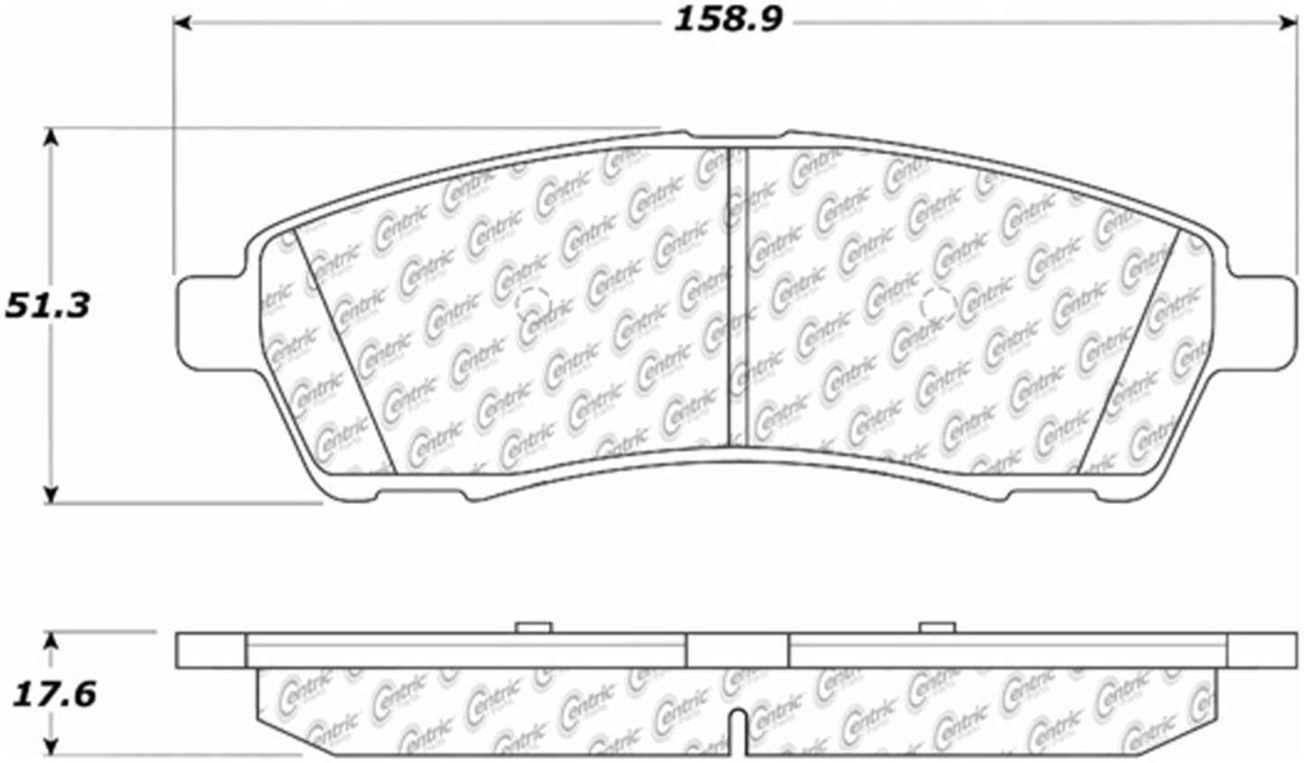 Centric Parts Disc Brake Pad Set Posi Quiet Ceramic with Shims for 2000-2005 Ford Excursion 105.07570