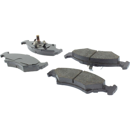 Centric Parts Disc Brake Pad Set Posi Quiet Ceramic with Shims and Hardware for 1985-1994 Ferrari Mondial Kia Sephia Spectra 105.07660