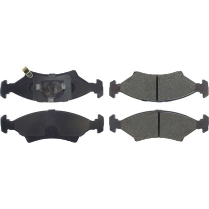 Centric Parts Disc Brake Pad Set Posi Quiet Ceramic with Shims and Hardware for 1985-1994 Ferrari Mondial Kia Sephia Spectra 105.07660