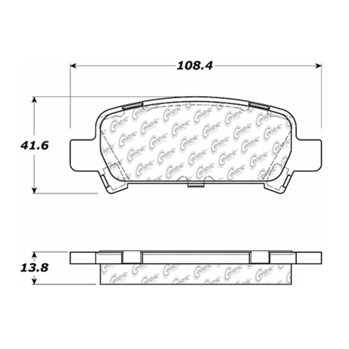 Centric Parts Disc Brake Pad Set Posi Quiet Ceramic with Shimmed for 2003-2006 Subaru Baja Forester Impreza Legacy Outback 105.07700