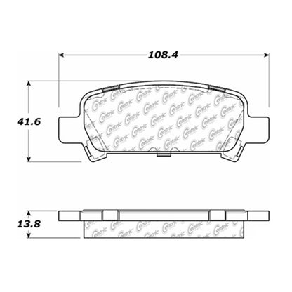 Centric Parts Disc Brake Pad Set Posi Quiet Ceramic with Shimmed for 2003-2006 Subaru Baja Forester Impreza Legacy Outback 105.07700